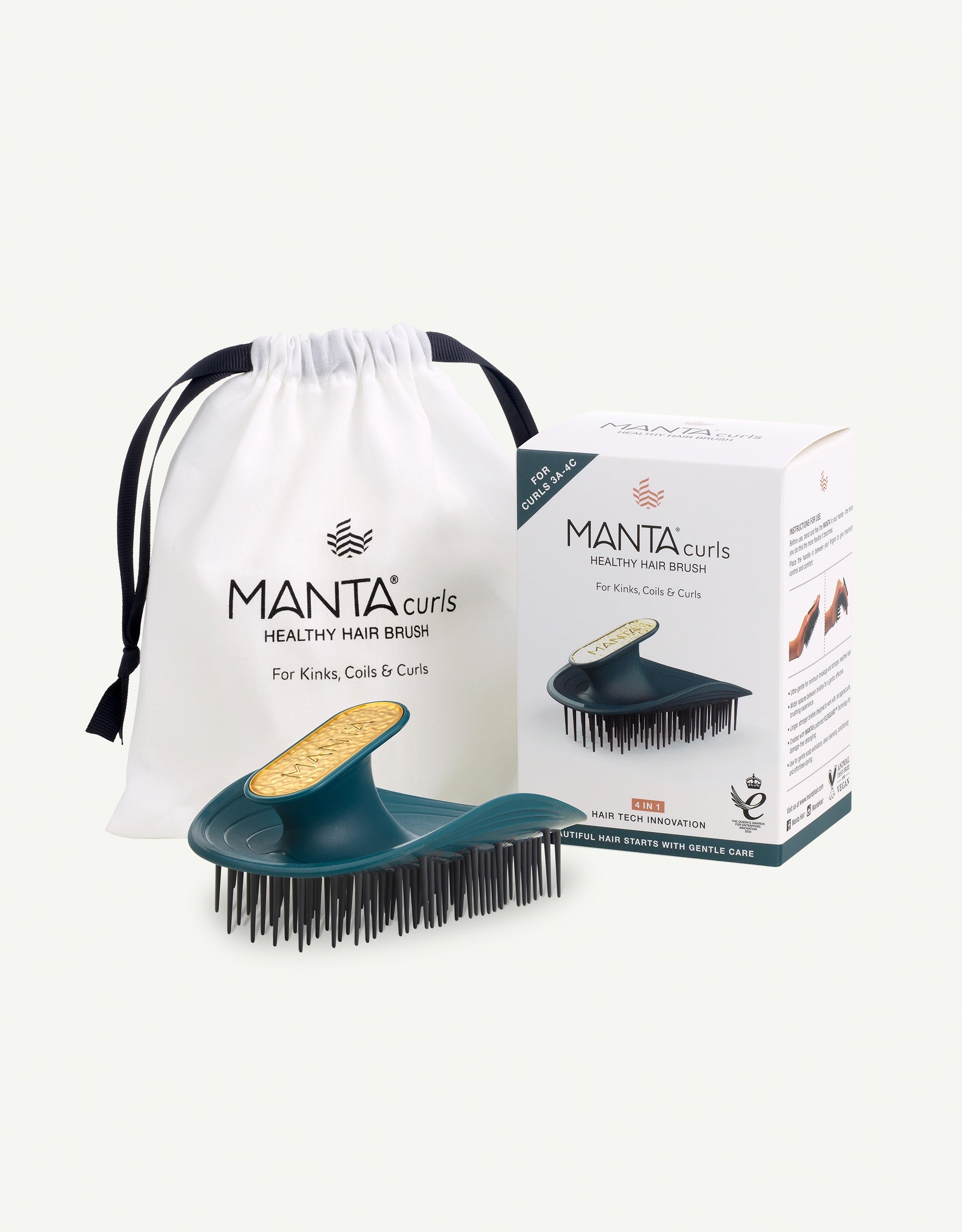 Manta Curls Hair Brush - Soft Teal