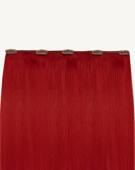 Clip In Strip - Colour Red Length 18